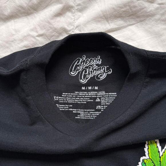 Cheech & chong graphic tee sz med black short sleeve casual skater hippie - Picture 6 of 8